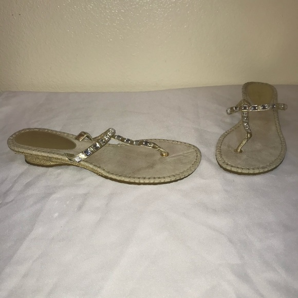 Cole Haan Sandals Kalla Rhinestone Espadrille gold - Picture 2 of 5